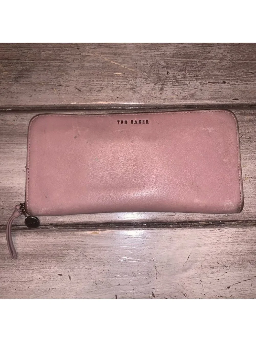 Ted baker pink leather wallet